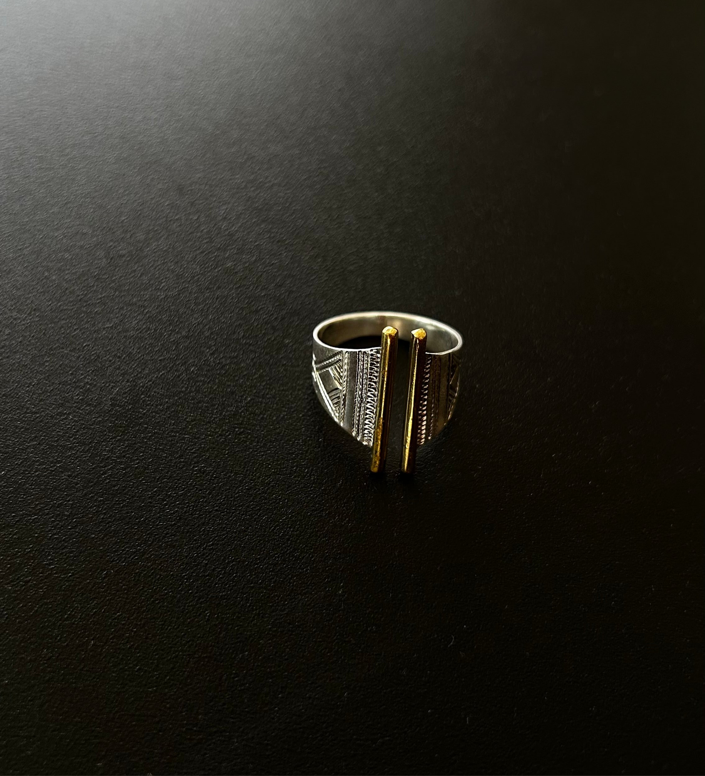 Tuareg silver and bronze ring
