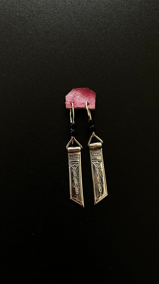 Silver tuareg earrings - Luna