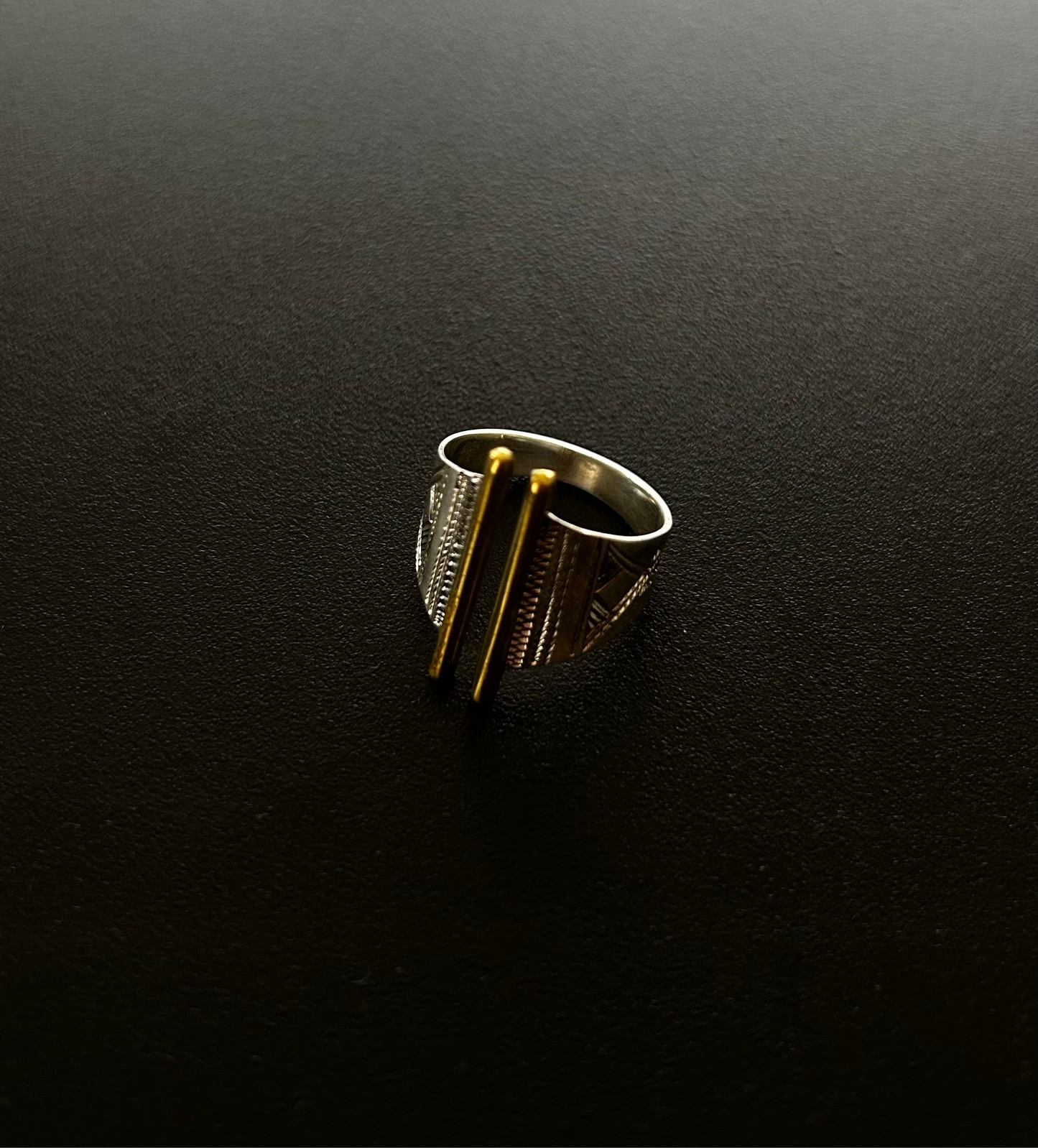 Tuareg silver and bronze ring