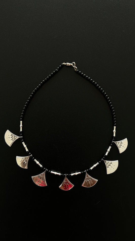 Silver tuareg necklace - Hana